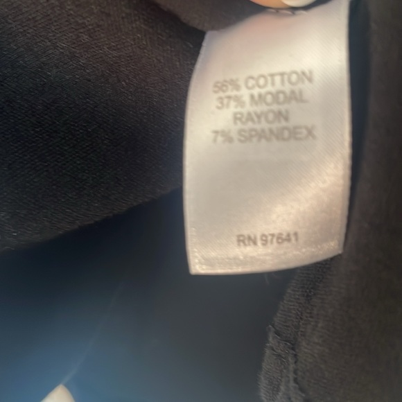 J.Jill quality black scoop neck top with 3/4 sleeves and front tie detail. - Picture 4 of 4